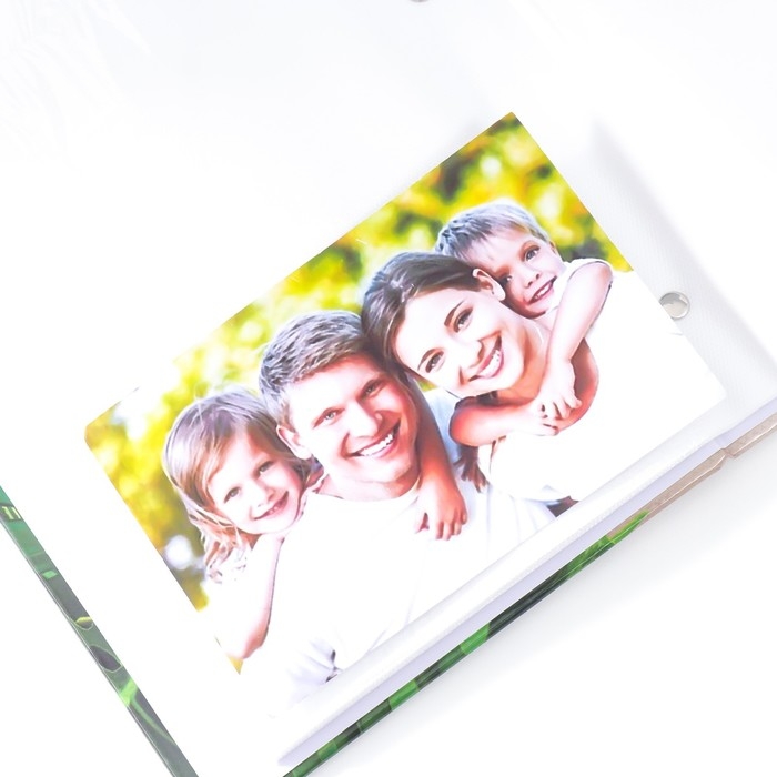 Фотоальбом на 300 фото 10х15 см "Тропические листья" крафт 33,5х17,5х5 см