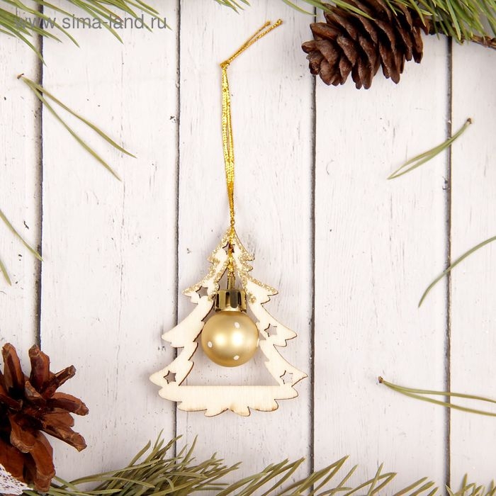 Подвеска новогодняя с елочной игрушкой «Ёлочка» Подвеска новогодняя с елочной игрушкой «Ёлочка»