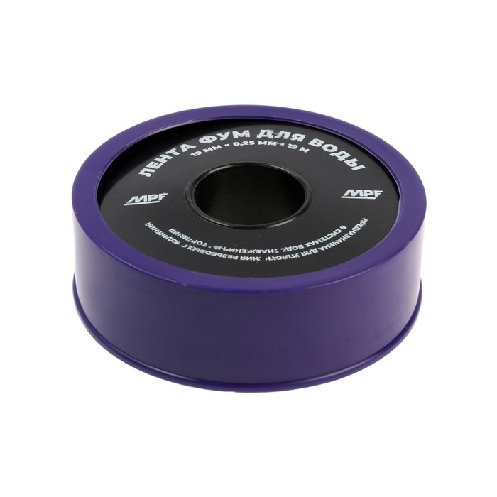 Лента ФУМ Masterprof ИС.131432, для воды, 19 мм х 0,25 мм х 15 м, профессиональная Лента ФУМ Masterprof ИС.131432, для воды, 19 мм х 0,25 мм х 15 м, профессиональная