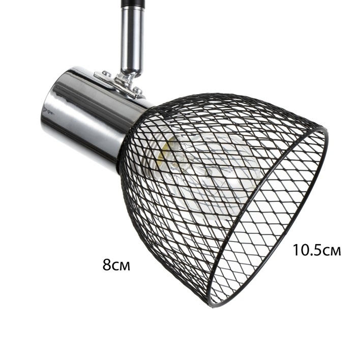 Светильник Светильник "Мэдока" 4х60Вт Е14 черный/хром 80х10х19,5см