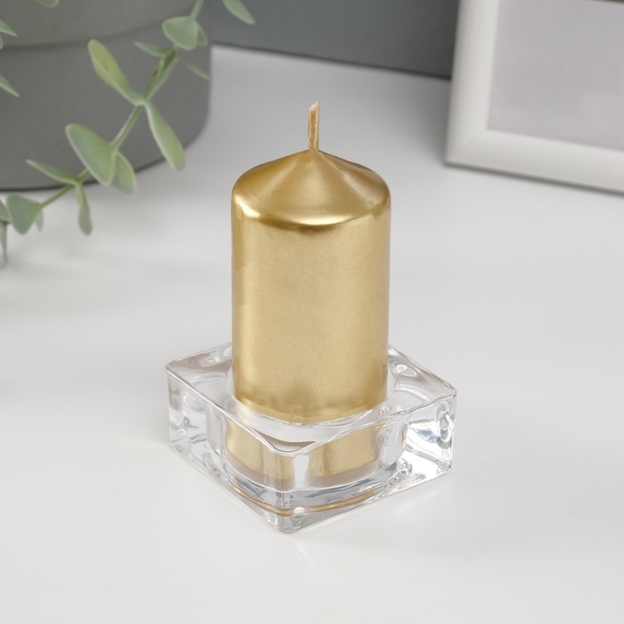 Подсвечник стекло 1 свеча куб мал Подсвечник стекло 1 свеча куб мал