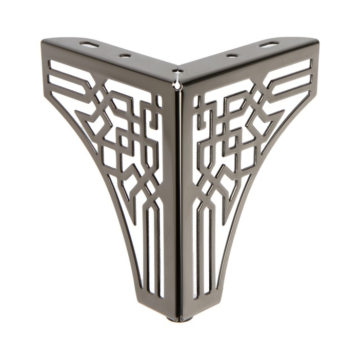 Опора мебельная CAPPIO резная OP01, h=130 мм.10,5*10,5, цвет глянцевый черный Опора мебельная CAPPIO резная OP01, h=130 мм.10,5*10,5, цвет глянцевый черный