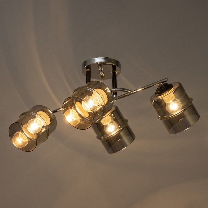 Люстра Люстра "Эрион" 4хЕ27 40Вт хром 60х26 см