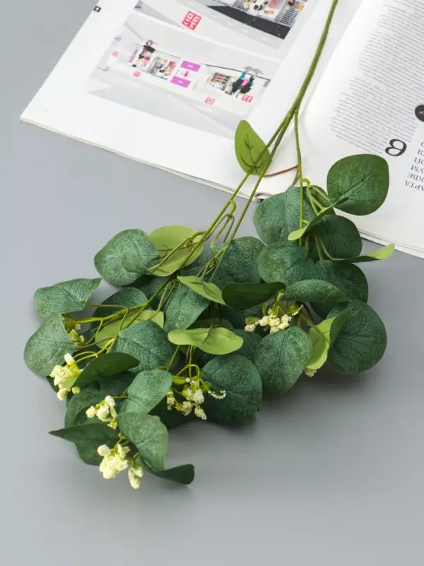 Цветы искусственные «Эвкалипт популус цветущий», h=65 см, белые Цветы искусственные «Эвкалипт популус цветущий», h=65 см, белые