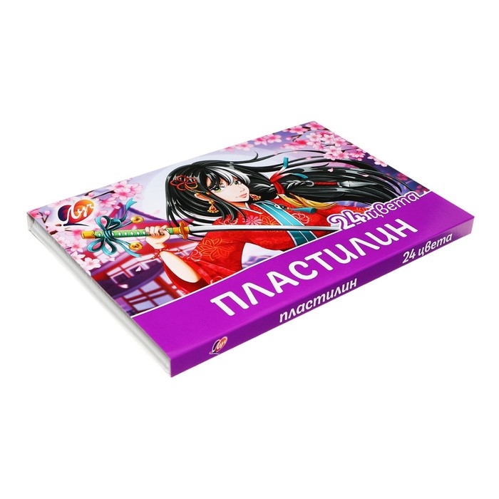 Пластилин 24цв 480г Луч Пластилин 24цв 480г Луч "Аниме" (сиреневый)