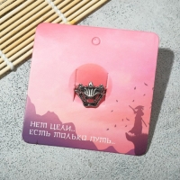 Кольцо «Маска Они», цвет чернёное серебро, безразмерное