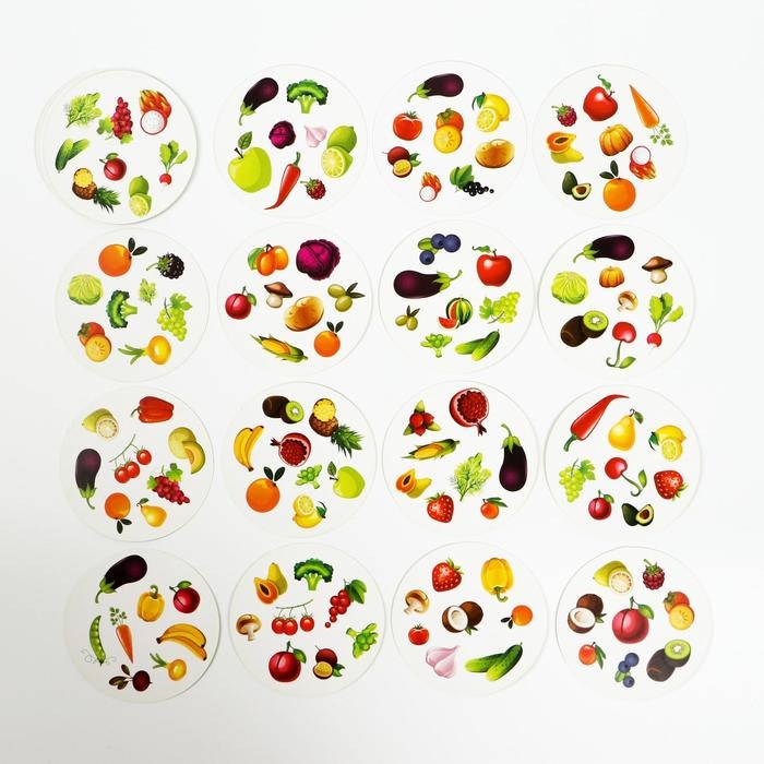 Настольная игра на реакцию и внимание «Дуббль. Овощи и фрукты», 20 карт, 5+ Настольная игра на реакцию и внимание «Дуббль. Овощи и фрукты», 20 карт, 5+