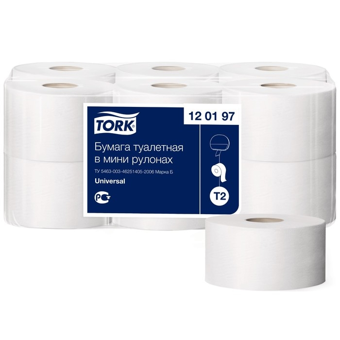 Туалетная бумага Tork T2 Universal, 1 слой, 200 м Туалетная бумага Tork T2 Universal, 1 слой, 200 м