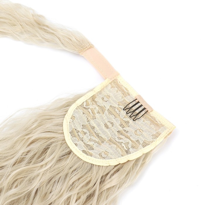 Хвост накладной, волнистый волос, на резинке, 60 см, 100 гр, цвет холодный блонд(#SHT88В) Хвост накладной, волнистый волос, на резинке, 60 см, 100 гр, цвет холодный блонд(#SHT88В)