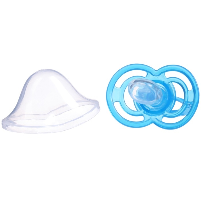 Соска - пустышка силиконовая ортодонтическая «Бантик», от 3 мес., с колпачком, цвет голубой Соска - пустышка силиконовая ортодонтическая «Бантик», от 3 мес., с колпачком, цвет голубой