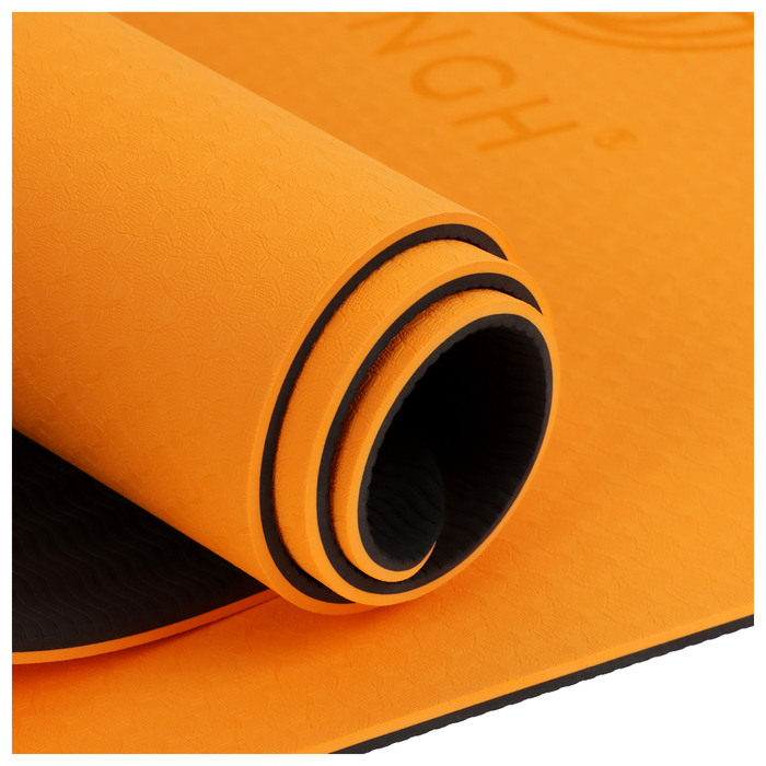 Коврик для йоги Sangh, 183х61х0,6 см, цвет оранжевый Коврик для йоги Sangh, 183х61х0,6 см, цвет оранжевый