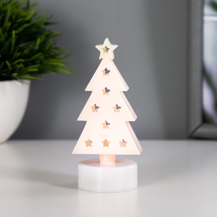 Ночник Ночник "Елочка" LED от батареек CR2032 МИКС 4х4,5х10 см RISALUX