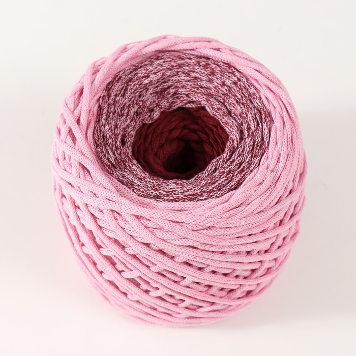 Хлопковый шнур 3 мм 220м/240±5 гр Градиент (пастила/вишня) Хлопковый шнур 3 мм 220м/240±5 гр Градиент (пастила/вишня)