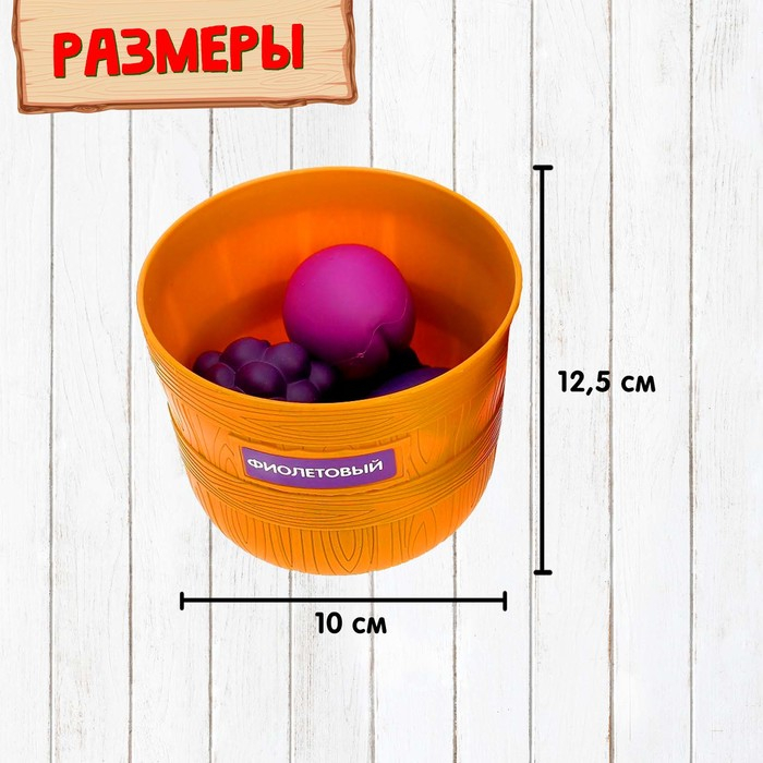 Набор для сортировки «Разноцветный урожай», по методике Монтессори Набор для сортировки «Разноцветный урожай», по методике Монтессори