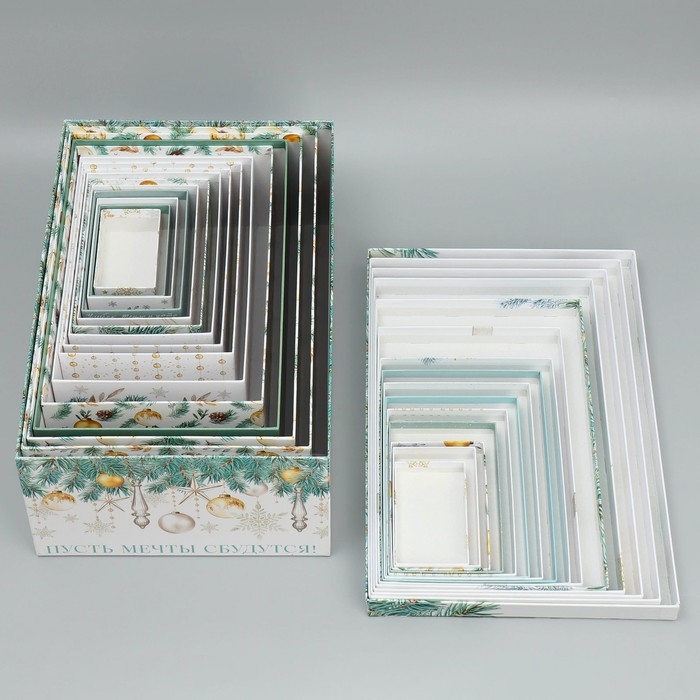 Набор коробок подарочных 15 в 1 «Чудеса случаются!», 12 х 6.5 х 4 см - 46.5 х 30 х 17.5 см, Новый год Набор коробок подарочных 15 в 1 «Чудеса случаются!», 12 х 6.5 х 4 см - 46.5 х 30 х 17.5 см, Новый год