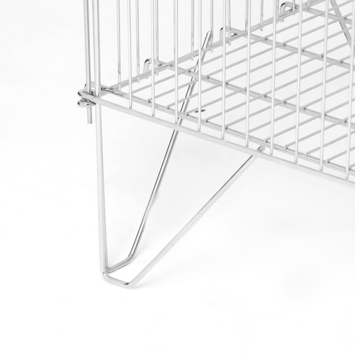 Корзина-накопитель, разборная, 82×62×80 см, цвет хром Корзина-накопитель, разборная, 82×62×80 см, цвет хром