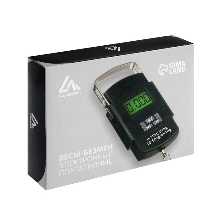 Весы-безмен Luazon LV-505, электронный, до 50 кг, точность до 10 г, подсветка, чёрный Весы-безмен Luazon LV-505, электронный, до 50 кг, точность до 10 г, подсветка, чёрный