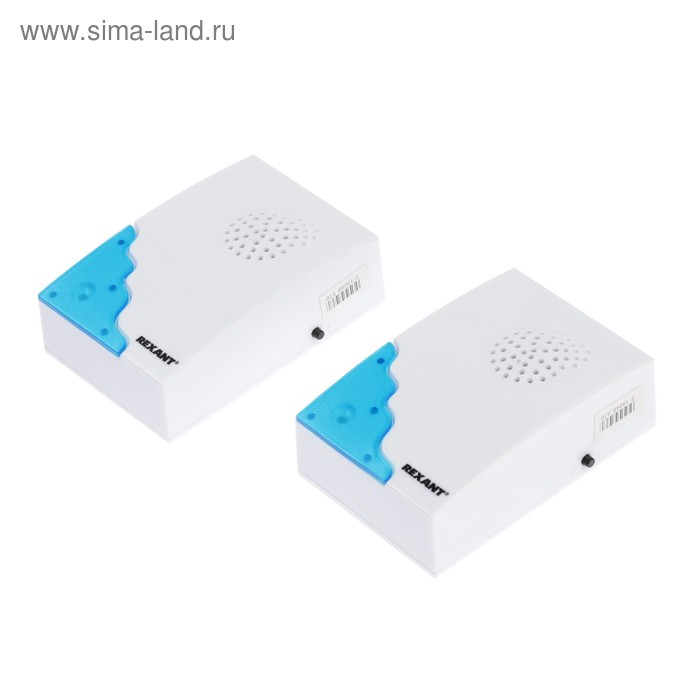 Звонок REXANT RX-5, беспроводной, 2 звонка, 32 мелодии, 100 м, от батареек, белый Звонок REXANT RX-5, беспроводной, 2 звонка, 32 мелодии, 100 м, от батареек, белый