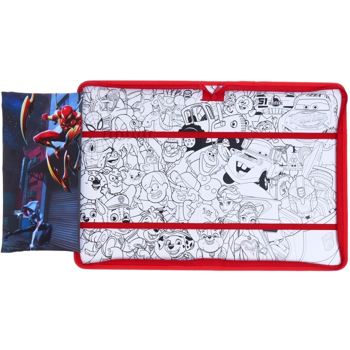 Папка для труда А4 с пеналом, на молнии, текстиль, Человек-паук Папка для труда А4 с пеналом, на молнии, текстиль, Человек-паук