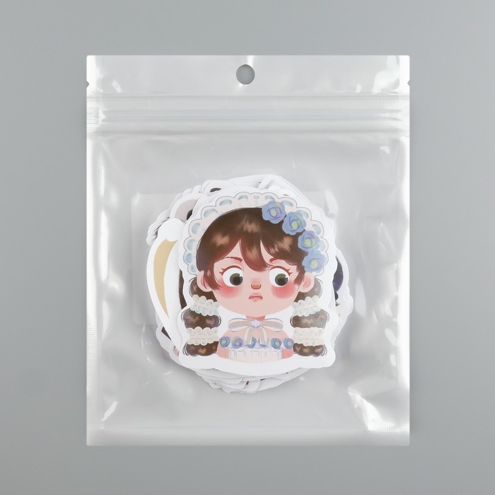 Наклейки пластик Наклейки пластик "Девочки-модницы" набор 60 шт 10х12 см