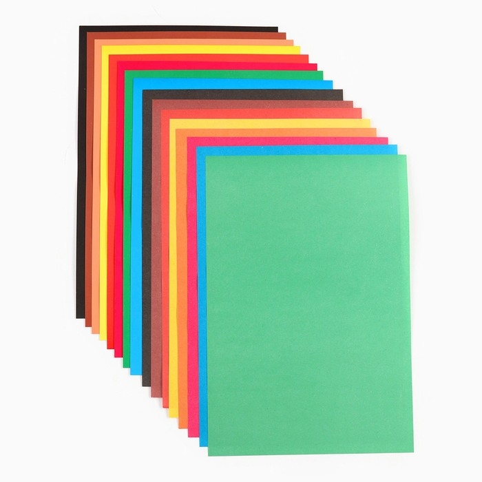 Набор  Набор "Смешарики" А4: 8л цветного одностороннего картона + 8л цветной двусторонней бумаги