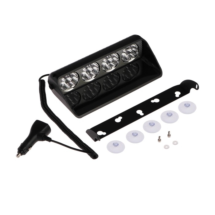 Сигнальный стробоскоп под лобовое стекло 36 LED, 12В, 15 режимов, красно-синий Сигнальный стробоскоп под лобовое стекло 36 LED, 12В, 15 режимов, красно-синий