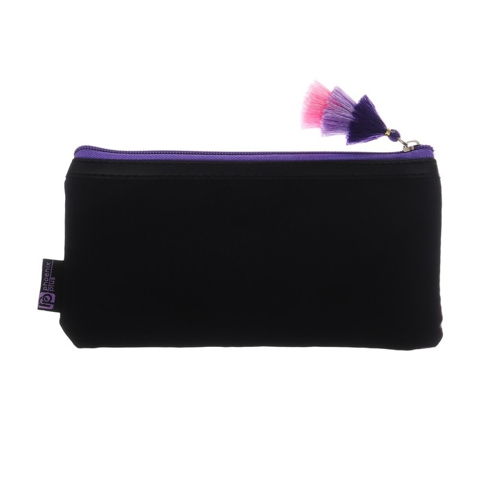 Пенал мягкий, 1 отделение, 90 х 200 мм, плоский, Феникс Пенал мягкий, 1 отделение, 90 х 200 мм, плоский, Феникс "Вайб твоего сердца" фиолетовый 61335