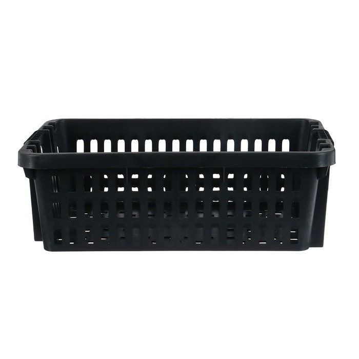 Ящик универсальный, пластиковый, 60 &times; 40 &times; 20 см, на 30 кг, чёрный