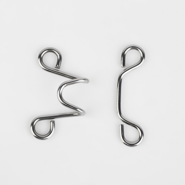 Крючок для сужения пояса, 1 шт = 10 частей, 5 × 5 см, цвет серебряный Крючок для сужения пояса, 1 шт = 10 частей, 5 × 5 см, цвет серебряный