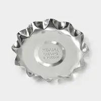 Форма для выпечки печенья, d=9 см, h=1.3 см, жесть, серебристая