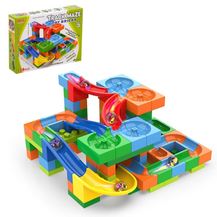 Конструктор блочный марблс «Турбошарики», 128 деталей Конструктор блочный марблс «Турбошарики», 128 деталей