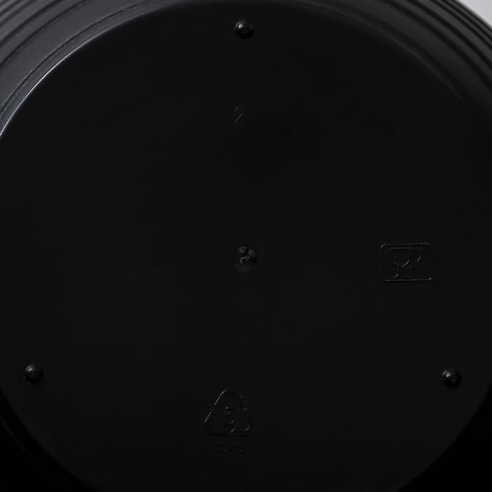 Горшок для цветов с поддоном «Дуэт», 1,5 л, пластиковый, чёрно-белый Горшок для цветов с поддоном «Дуэт», 1,5 л, пластиковый, чёрно-белый