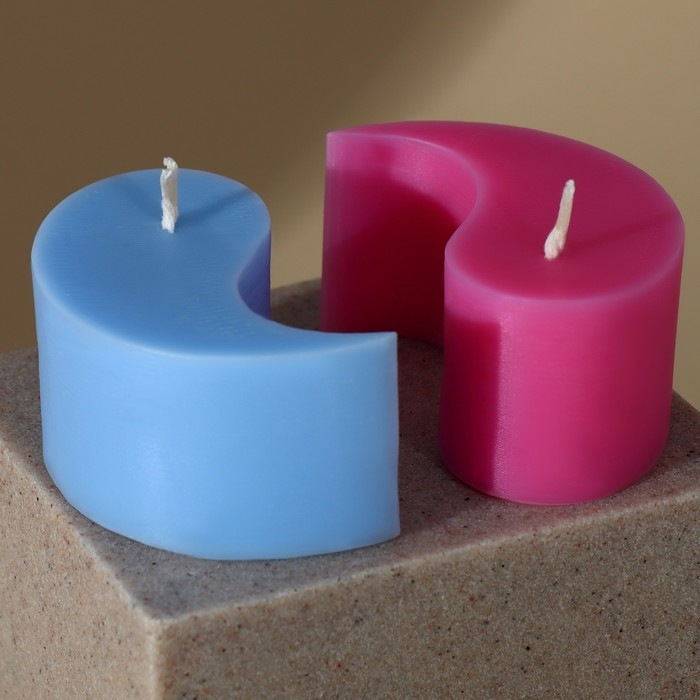 Свеча интерьерная «Инь-Янь», розовая Свеча интерьерная «Инь-Янь», розовая