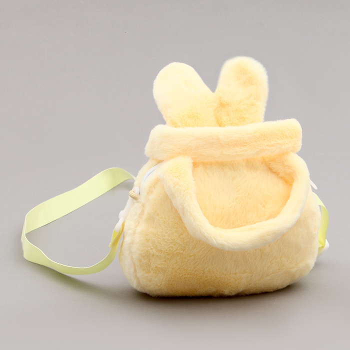 Сумка детская «Зайка» с бантиком, 18 см, цвет жёлтый