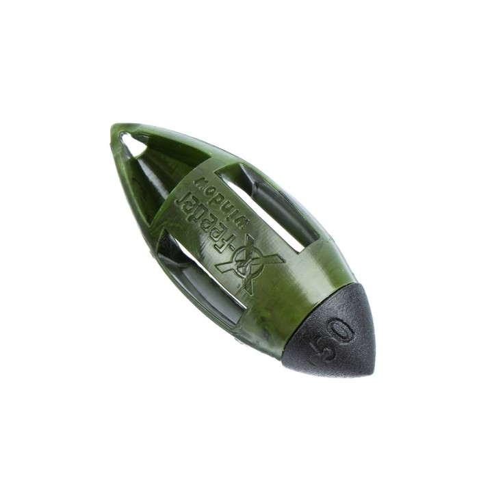Груз-кормушка пластиковая X-FEEDER PL CAMO BULLET WINDOW S, цвет камо, 50 г, 25 мл Груз-кормушка пластиковая X-FEEDER PL CAMO BULLET WINDOW S, цвет камо, 50 г, 25 мл
