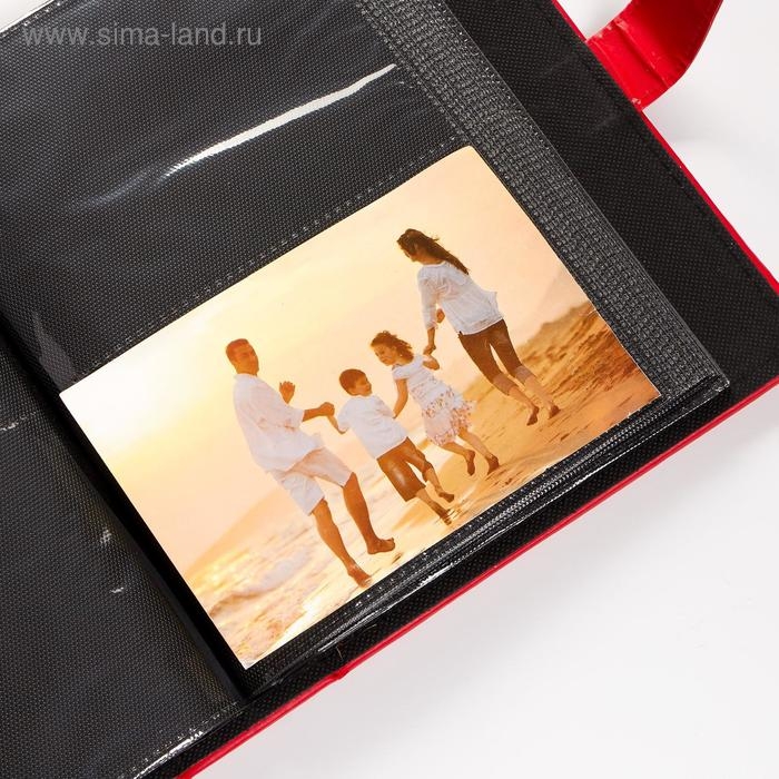 Фотоальбом 200 фото 10х15 см кожзам, красный 23,5х18,5х5,5 см Фотоальбом 200 фото 10х15 см кожзам, красный 23,5х18,5х5,5 см