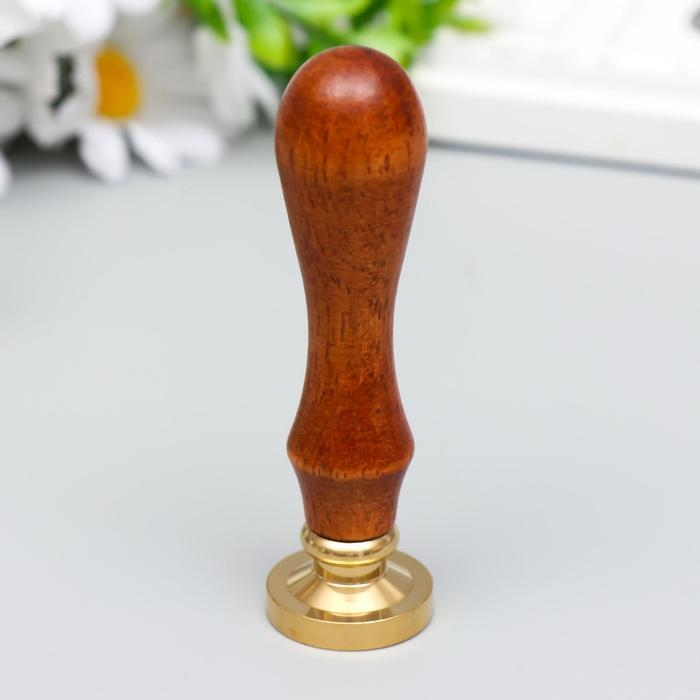 Печать для сургуча с деревянной ручкой Печать для сургуча с деревянной ручкой "Королевская роза" 9х2,5х2,5 см