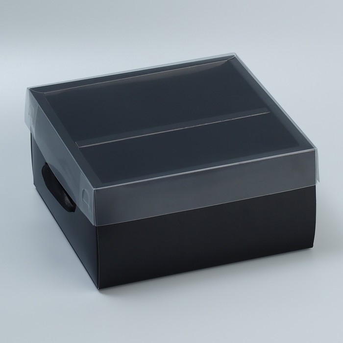 Коробка подарочная складная, упаковка, «Чёрная», 20 х 20 х 10 см Коробка подарочная складная, упаковка, «Чёрная», 20 х 20 х 10 см