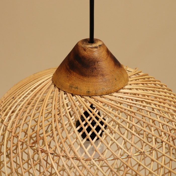 Светильник потолочный из ротанга Светильник потолочный из ротанга "Гьян" 1х120Вт, Е27, 40х40х45см