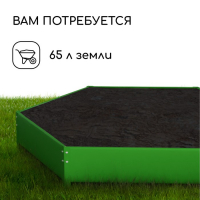 Клумба оцинкованная, d = 80 см, h = 15 см, ярко-зелёная, Greengo