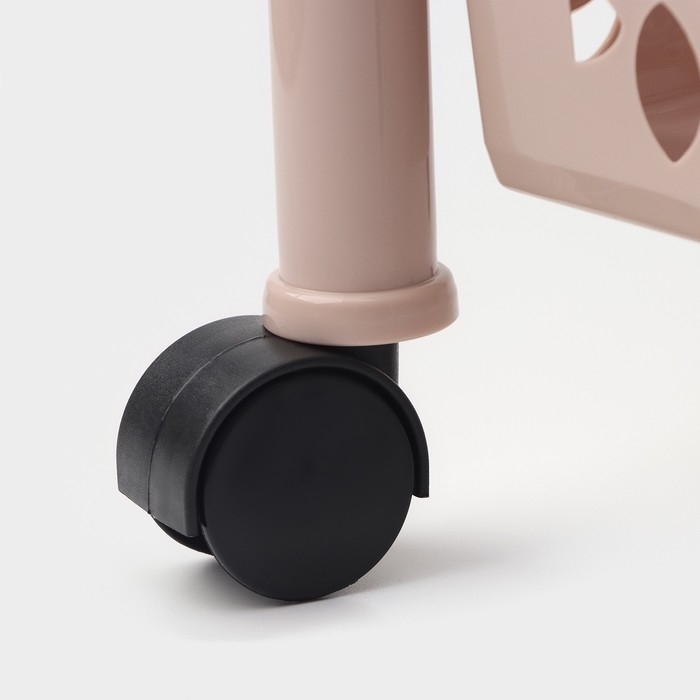 Этажерка напольная 3-х секционная Prima, на колёсиках, цвет МИКС Этажерка напольная 3-х секционная Prima, на колёсиках, цвет МИКС