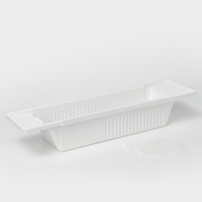 Полка на ванну Toys, 57-89 см, цвет снежно-белый Полка на ванну Toys, 57-89 см, цвет снежно-белый