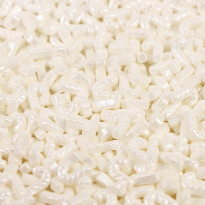 Новый год. Кондитерская посыпка "Трость", белая, 50 г