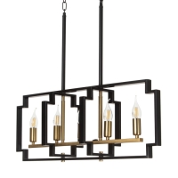 Люстра 2739/5 E14 40Вт черно-золотой 29,5х7,8х25-97 см BayerLux