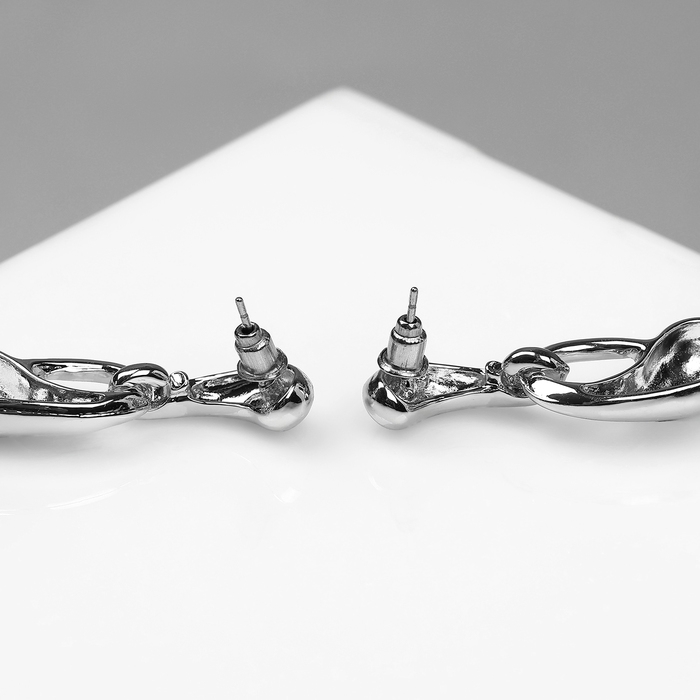 Серьги с жемчугом «Бусина» миниатюрность мах, цвет серебро Серьги с жемчугом «Бусина» миниатюрность мах, цвет серебро