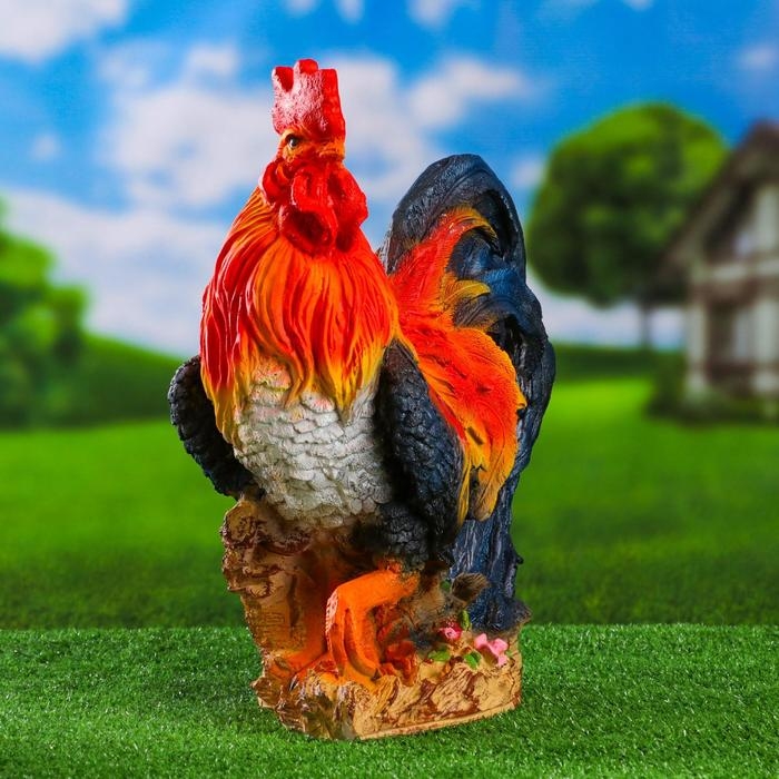 Садовая фигура Садовая фигура "Петух андалузский" 46х42х23см