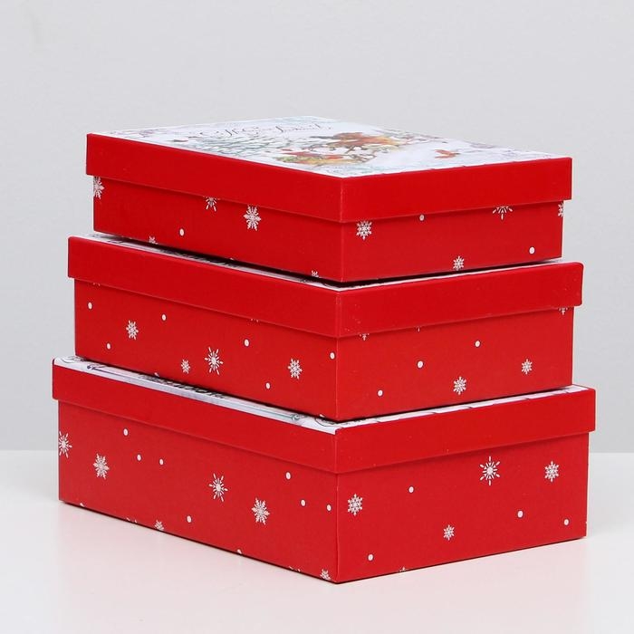 Набор коробок 3 в 1 "Тройка", 21 х 29 х 9 - 18 х 26 х 6 см