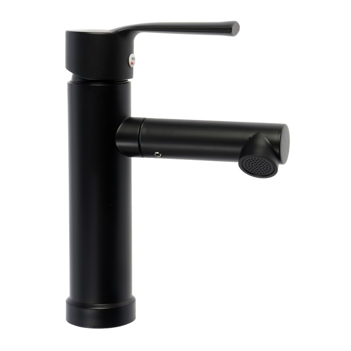 Смеситель для раковины ZEIN Z3693, однорычажный, поворотный излив высотой 9 см, черный Смеситель для раковины ZEIN Z3693, однорычажный, поворотный излив высотой 9 см, черный