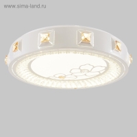 Люстра c ПДУ 661621 LED 90Вт 3 режима 3000-6000К диммер белый 50х50х9 см BayerLux