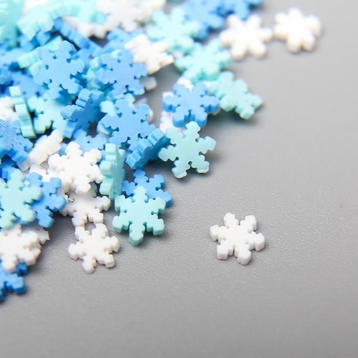 Декор для творчества пластик Декор для творчества пластик "Снежинки" набор 20 гр МИКС
